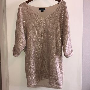 Marciano sequin rose gold mini dress